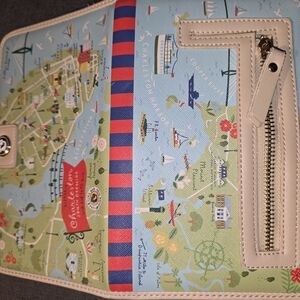 Spartina 449 Blue and Cream Charleston Map Print Wallet